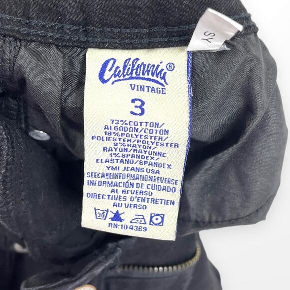 90s CALIFORNIA VINTAGE Vintage Black Stretch Rolled Hem Shorts - Picture 5 of 7